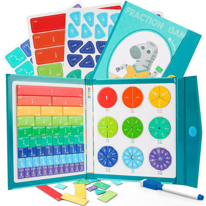 🔥Last Day 49% OFF -📚Montessori Magnetic Book Fraction Puzzle