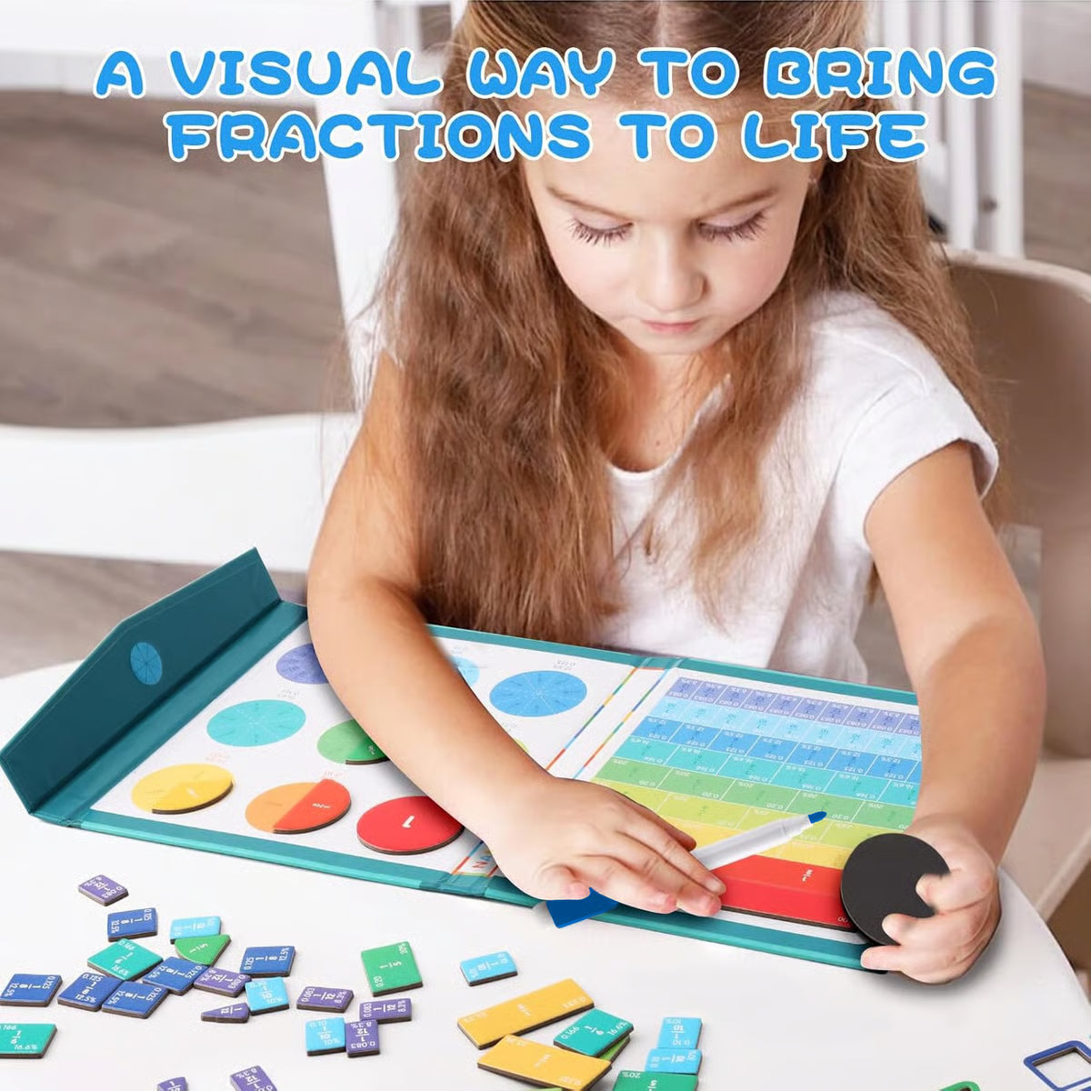 🔥Last Day 49% OFF -📚Montessori Magnetic Book Fraction Puzzle