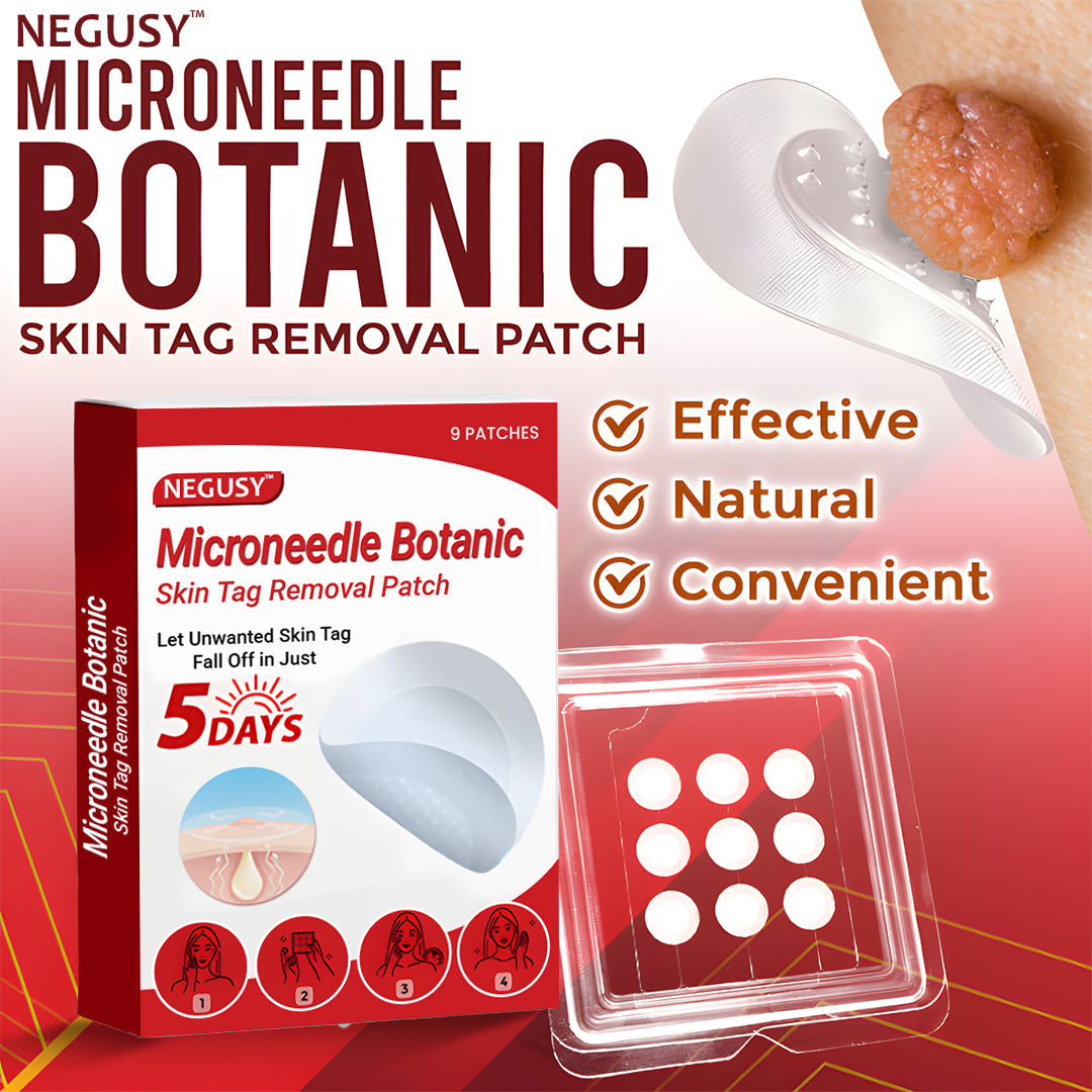 ✅Negusy™ MicroNeedle Botanic Skin Tag Removal Patches – 🇺🇸 Made in the USA | Fast, Painless, Plant-Powered