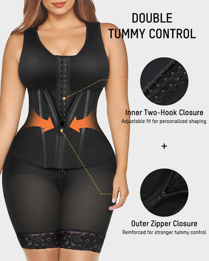 💖 Fajas Colombianas Double Tummy Control Full Body Shapewear – Sculpt Your Curves & Feel Confident ✨
